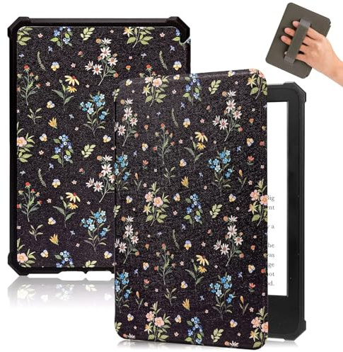 Fancity Custodia per Kindle da 6 pollici di 11a generazione 2022 Release, custodia morbida in pelle PU con cinturino da polso Smart Auto Sleep/Wake Funzione per tutti i nuovi Kindle di 11a generazione
