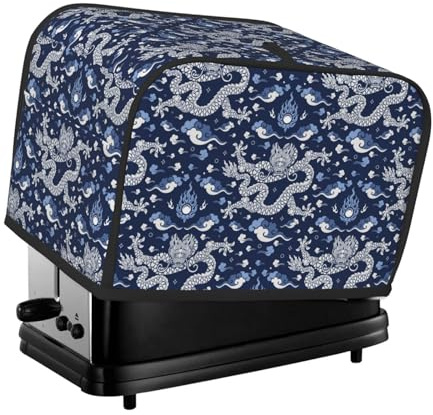 Copertura per tostapane a 2 fette, Dragon B, impermeabile, con tasche, per piccoli elettrodomestici da cucina, protezione dalle impronte digitali, lavabile in lavatrice