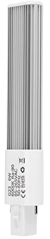 Fdit Bombilla de Tubo de 6 W, 28 Piezas 2835 LED, Frío, Carcasa de Aleación de Aluminio, Base G23, GX23, Fácil Instalación, para Luces Empotrables, Salas de Estar, Cocinas (G23)