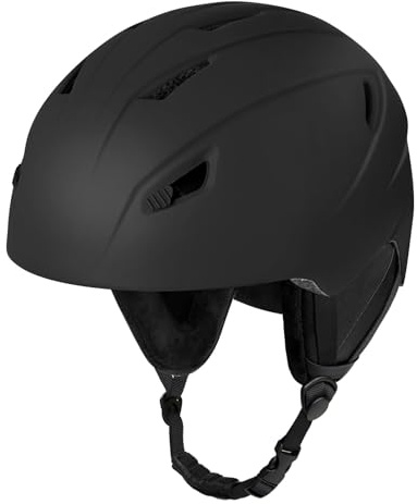 LeapBeast Skihelm Herren, Ski Helm mit Innovatives Belüftungssystem, Skihelm aus Polycarbonat Überlegener Aufprallschutz - Unisex für Erwachsene (Schwarz, L)