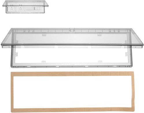 WOONEKY Caja Impermeable Para Enchufe De Pared De 4 Posiciones Protector Adhesivo Antisalpicaduras Para Interruptor Y De Corriente Diseño Ultradelgado Resistente Al Polvo Y Al Agua