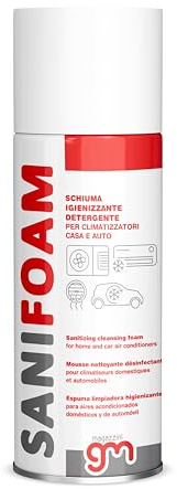 MagazziniGM SANIFOAM, Detergente Igienizzante Schiumogeno per Climatizzatori Casa e Auto, Elimina Odori, Batteri e Muffe, Pulizia Profonda Rapida e Sicura,Freschezza Immediata, 400ml (1)