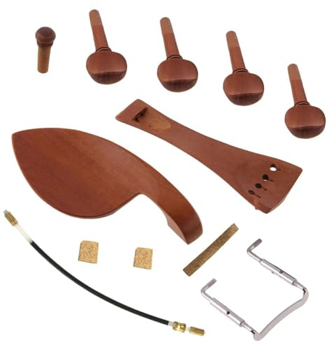 RCGOFOLLOW Cordiera per violino, pirolo per accordatura, mentoniera, leggero, prestazioni migliorate, offre supporto aggiuntivo e per violino. Kit di accessori per 4/4 di dimensioni