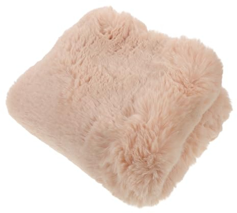 NUOBESTY Plush Winter Hand Muff for Women and Men Lightweight Hand Warmer with Elegant Appearance, Soft Beige Faux Fur Muff for Daily Use and Relaxation at Home