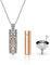 Zysta Edelstahl Memorial Urnen Anhänger Hohl Käfig Halskette Gedenk Pendant Asche Schmuck (Rosegold)
