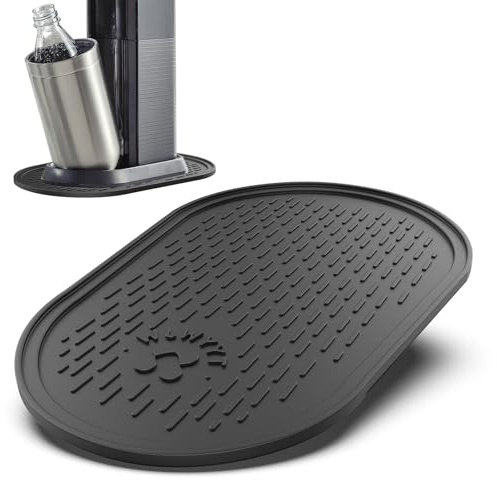 Tyywjw Silikonmatte Schwarze für Sodastream DuoTropfschutz Unterlage zubehör für wassersprudler duo, Antirutschmatte aus Silikon, Zubehör für Sodastream Duo oder sodastream e-duo