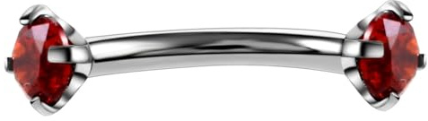 Decentraland Piercing per sopracciglio, labbro, ombelico, cartilagine, 1,2 mm (16 g), in acciaio chirurgico al titanio, acciaio inox, 8 mm, 1 pezzo, 1.2mm(16G),L-8mm，Ball Top-3mm, Acciaio inossidabile