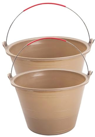 Angoily Seau à Ciment en Plastique avec Poignée Portable pour Chantier de Construction pour Mélanger Le Ciment Sec Et