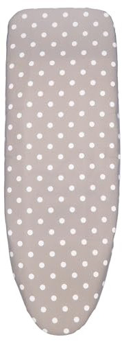 Cofan Funda para Tabla de Planchar | Tamaño Universal | Material: 100% algodón | Acolchada con 3 Capas: Espuma, muletón y algodón | Refleja el Calor y el Vapor | Color: Gris y Blanco | Medidas: 135 x
