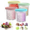 Wizvox Creami Pint Containers, for Ninja Creamy Pints,24 OZ Ice Cream Pints Cup Dishwasher Safe,Leak Proof for NC501 Series Ice Cream Maker