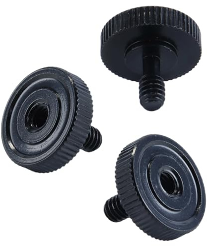Durlo 5 pezzi Vite a testa zigrinata per fotocamera a sgancio rapido da 1/4 maschio a 1/4 femmina Vite per treppiede, per treppiedi, staffe a L e accessori fotografici