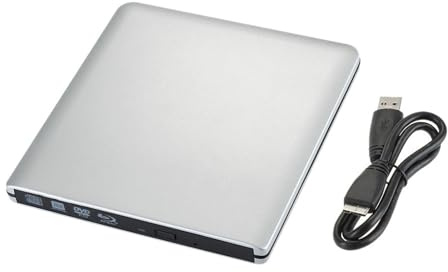 Ultratunn Extern Optisk Enhet Med 4K Blu-ray-bränning, USB 3.0, DVD-uppspelning, 3D Blu-ray R/W, CD/DVD-brännare Klar Bildkvalitet Stabilt Ljud