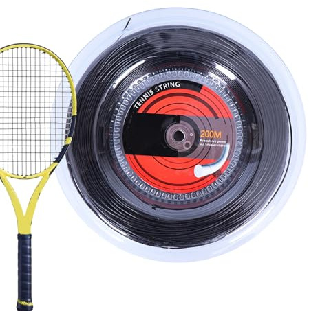 Corde de raquette de tennis – Ligne de frappe en nylon de qualité supérieure, corde flexible de calibre 16, 135 mm, précision de tir améliorée et rotation | Équipement d'entraînement fiable pour la