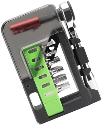 Multifunzione Bike Impugnatura Ergonomica Piccolo Cricchetti Chiave Biciclette Manutenzione Multitool per Riparazioni Stradali Manutenzione Multitool