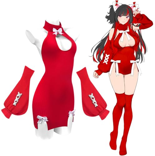 KORURACLUB Sexy Cosplay Lingerie (3-piece set) Cosplay Anime cosplay Sexy Women's Costume Bow Sweater Succubus Lingerie