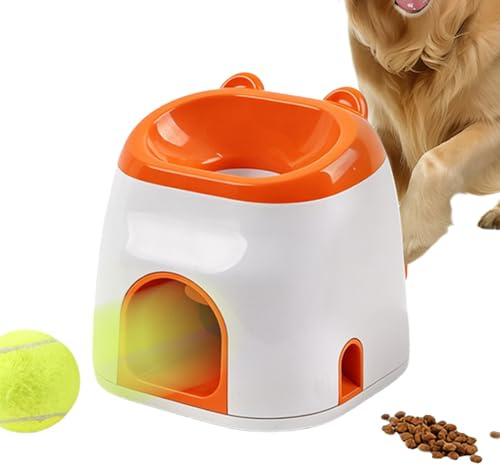 Lanzador De Pelotas Para Perros - Interactivo Para Ejercicios | Máquina De Búsqueda Con Dispensador De Golosinas | Lanzador Automático De Mascotas Para Apartamento, Sala De Estar, Hogar, Parqu