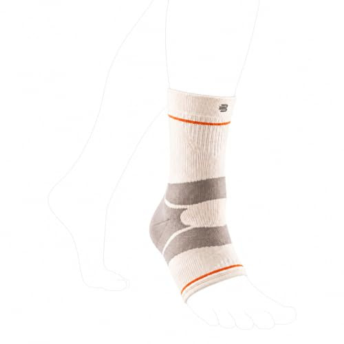 BAUERFEIND Vristlänk Outdoor kompression ankelstöd, 1 unisex ankelbandage med merinoull, bärbart höger och vänster, ankelbandage för vandringsutrustning