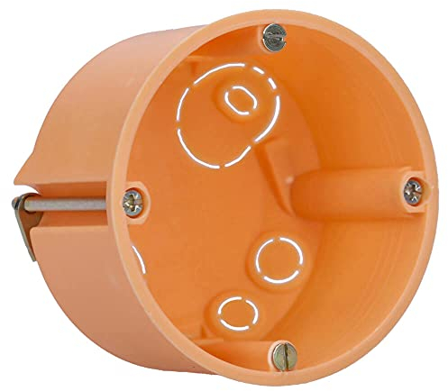 Voxura Hohlwanddose Gerätedose Schalterdose Abzweigdose Orange Unterputz UP HW Ø 68mm 47mm Tiefe flach 50 Stück