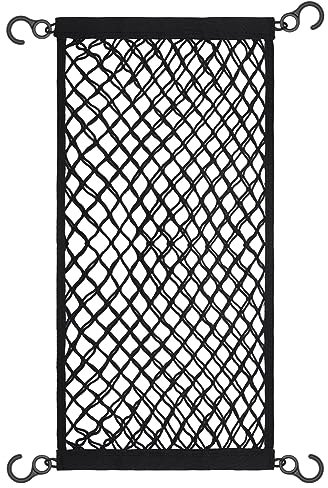 KOBONA Kofferraumnetz Gepäcknetz Auto Kofferraum Netz 70x35cm Doppelschicht Gepäcknetz Universal Auto Netz mit 4 Haken,Elastisch Kofferraum Netz,für die Meisten Fahrzeugtypen