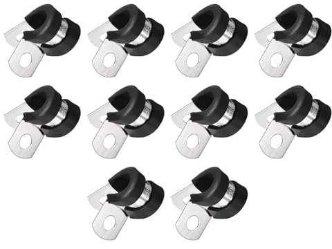 TOP-VIGOR 30 morsetti per cavi, 8 mm, in gomma, isolati, a forma di R, per fissaggio di tubi, elettricità, scarico, posa idraulica