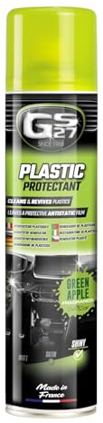 GS27 - Rénovateur Plastique Voiture - Finition Brillante - Parfum Pomme Verte - Spray 400 ML