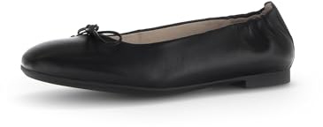 Gabor Damen Klassische Ballerinas, Frauen Flats,Moderate Mehrweite (G),Pumps,Halbschuhe,Sommerschuhe,Slipper,flach,schwarz,39 EU / 6 UK