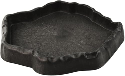 Flylin Reptile Water Dish, Reptile Feeding Dish Corner Bowl Breadworm Feeding Food Bowl, Terrarium Decor Bowls for Bearded Dragon Lizard Frog Leopard Gecko Tortoise Hermit Crab Chameleon (Small)