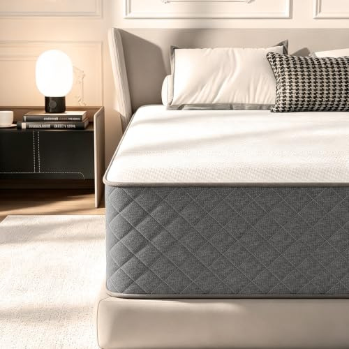 MOLPHIT 12 Inch King Size Mattress Medium Firm, OEKO-TEX Certified Hybrid King Bed Mattresses, 7-Zone Memory Foam Mattress with Pocket Sprung for Body Support & Pressure Relief - 150x200x30cm