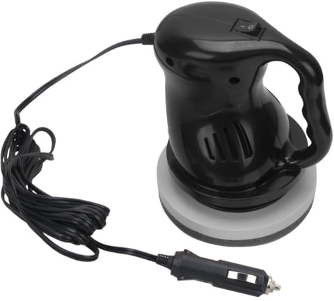 Filteilect Handheld Car Polisher and Waxing Machine 12V Compact Lazy Waxer for Cars Motorcycles and Boats Black