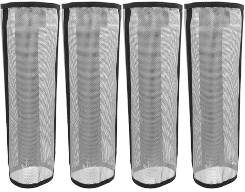 SHINEOFI Set 4 Stivali Anti-Mosche per Cavalli in Rete Traspirante Grigia Protezione Gambe Cavallo Contro Morsi e Danni Accessori Cavallo per Allevamenti e Allenamento