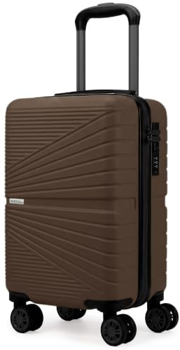 unycos - Maleta Underseat Rígida 20 L, 40 x 25 x 20 cm, Café Oscuro (Lite) | Equipaje de Mano Bajo el Asiento, Formato XXS de 2 kg, Ruedas 360° Extraíbles, Asa Ajustable, Cerradura e Interior Organizado