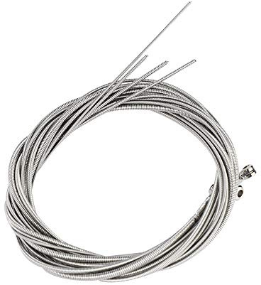 Annadue 5 St Elektriska Bassträngar Rostfritt Stål Silver 120 Cm/47,2 Tum Ersättningsdelar för 5-strängad Bas, Hållbara Gitarrtillbehör, Passar de Flesta Storlekar Bas, Lämplig för Nybörjare