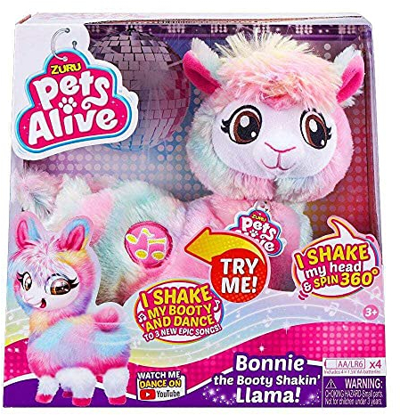 Pets Alive Rainbow Bonnie The Booty Shakin Llama Battery-Powered Dancing Robotic Toy by Zuru