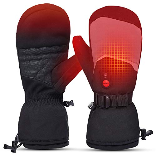 Sun Will Guanti da Sci Riscaldati Guanti da Donna per Bambini Guanti Elettrici Ricaricabili per Sci Invernale Pattinaggio Su Neve Campeggio Escursionismo Guanti Scaldamani Riscaldati per Artrite