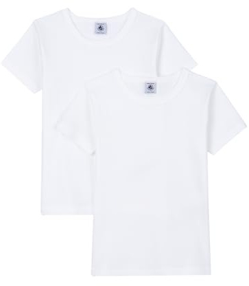 Petit Bateau Tee Shirt Manche Courte (Lot de 2) Garçon, Variante 1, 5 Ans
