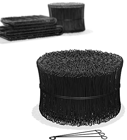 Heimfleiss® Rödeldraht Bindedraht ummantelt in schwarz 1,4 x 100 bis 300 mm (1000 Stk.) - rostfreier & langlebiger Betonbindedraht - Ösendraht Drilldraht für Drillapparat, Rödelzange & Draht Driller