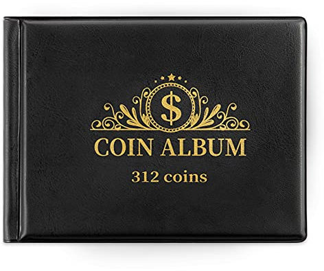 MUROAD Coin Collection Album, 312 Pockets Coin Collecting Book Holder Supplies for Collectors