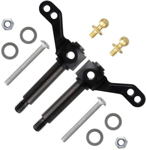TOOMOD CW-01 Aluminum Front Knuckle Arm Set for Tamiya CW01 Grasshopper Chassis Lunch Box Chassis Upgrades Parts, Black
