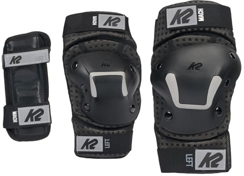 K2 Skates Schoner MACH PAD Set Unisex – Erwachsene Schoner — Black — 30K1100