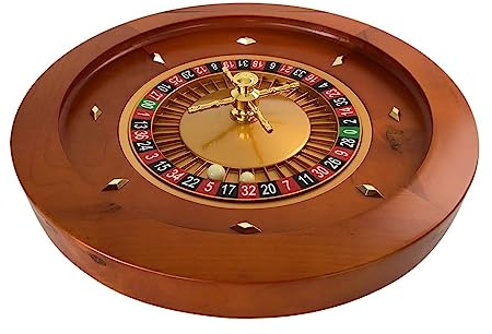 GeRRiT Roulette-Rad 18 Zoll 45 cm großes Roulette-Rad aus Holz, Russisches Roulette-Drehteller-Spiel, Casino-Spiele mit Stahlkugeln, ideal für Heimspielabende Partyspiele
