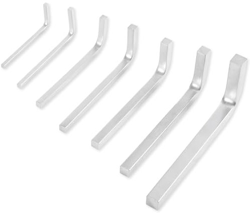 PEUTIER 7pcs Square Head Wrench Set, 3/4/5/6/7/8/10mm L-Shaped Wrench Chrome Vanadium Steel Square Head Screwdrivers Kit Tool Square Key for Pocket Hole Screws