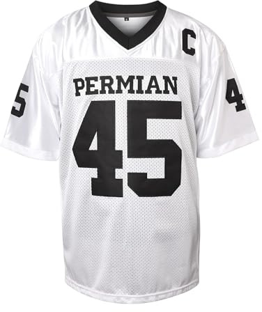 Boobie Miles Football Jerseys for Men, 45 Permian High School Football Jersey Friday Night Lights Shirt Stitched White S-3XL, White, S