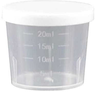 Vaso medidor de medicamentos de 20/30/50 ml con tapa, vaso de plástico transparente