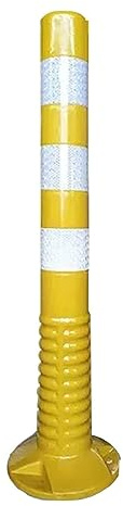 Paletto Di Delimitazione, Dissuasore Del Traffico Flessibile Plastica Palo Sicurezza Di Segnaletica Traffico Delineatore Portatile Di Traffico Barra Stradale Di Sicurezza for Bloccare Le Aree(Yellow-w