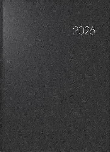 BRUNNEN Buchkalender Mod. 787 '26 | A4, Kunststoff, schwarz
