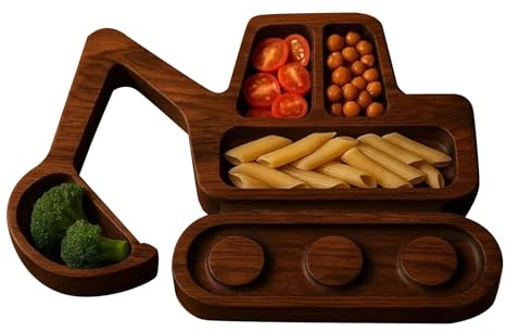 Wood Charcuterie Boards, Vehicle Cheese Board Charcuterie Platter, Motorcycle Tractor Excavator Home Decorations, Fruit Plate Food Container for Meat Bread Vegetable