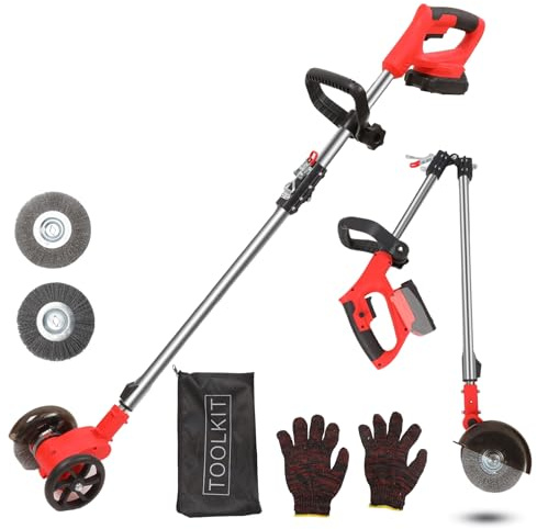 WeedBrush - Limpiador de juntas con batería Makita de 18 V, herbicida de 800 W para pavimentos, terrazas y entradas, 120 – 155 cm, mango telescópico, incluye acero y cepillo de nailon (sin batería)