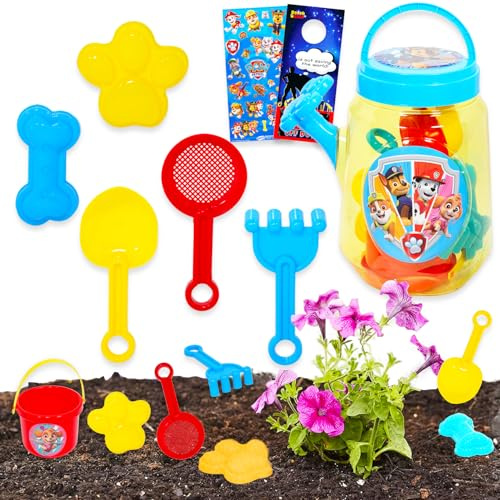 Paw Patrol Watering Can Play Set for Kids - Gardening Bundle with Various Toy Tools, Stickers, Plus More | Paw Patrol Gift Kit for Ages 3+