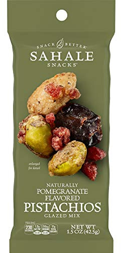 Sahale Snacks Pomegranate Flavored Pistachios Glazed Mix, 1.5 Ounces (Pack of 9)