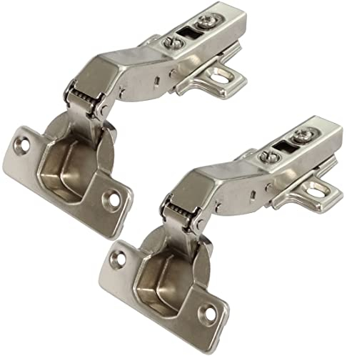 AERZETIX - C41047 - Juego de 2 bisagras ocultas encajables para puertas de muebles con ángulos de 45° - apertura de montaje 35 mm - con clip y amortiguador